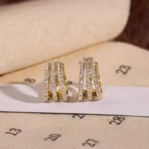 Crystal Zircon Hoop Earrings