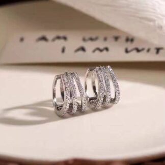 Crystal Zircon Hoop Earrings