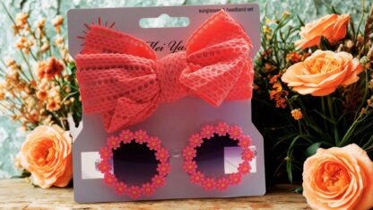 Flower Sunglass & Butterfly Bow - Image 2