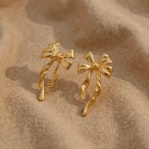 Bow Shapped Stud Earrings