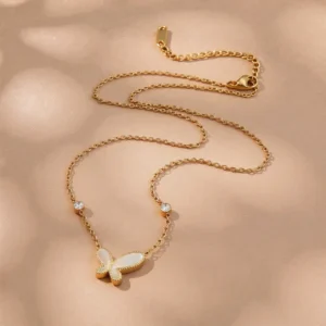 Butterfly Shaped Pendant Necklace