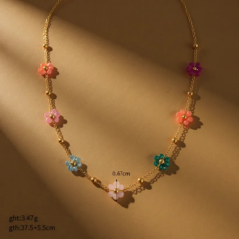 Sunflower Beads Necklace